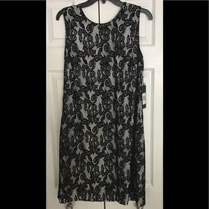 Karl Lagerfeld size 12 black and white lace dress